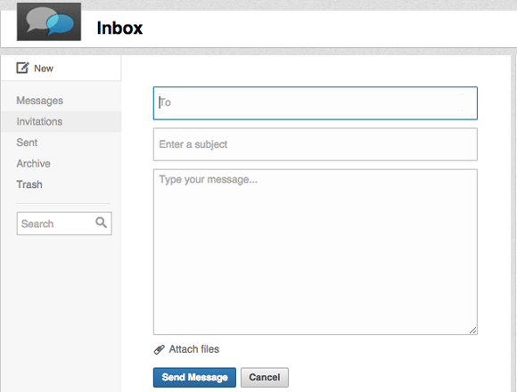 LinkedIn send message box